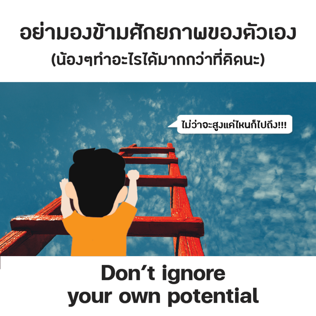 คำคมภาษาอังกฤษ คำว่า don't ignore your own potential english quote